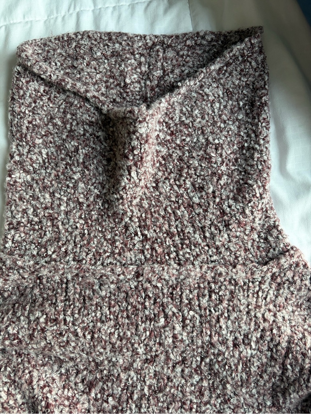 Free People BFF Cowl Neck Sweater Brown Burgundy Heathered Oversized XS - Picture 13 of 13